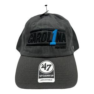 NWT 47 Brand‎ Clean Up Carolina Panthers NFL Adjustable Strapback Hat Cap Gray